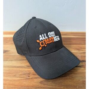 Orange Theory Fitness Black Athletic Cap Mesh Hat 'All‎ Out Mayhem' Adjustable